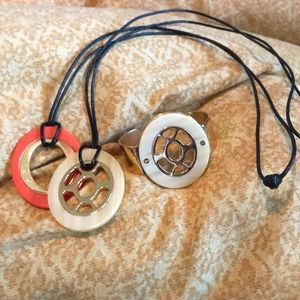 CAbi necklaces and matching cuff bracelet set
